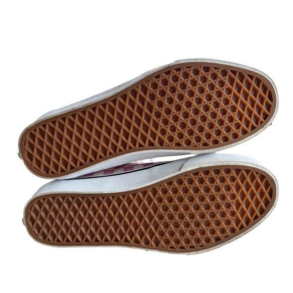 Vans Pink & Cream Checkerboard High Top Sneakers - Picture 6 of 15